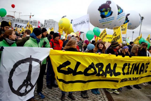 Worldwide Protests On Eve Of International Climate Change Summit In Paris